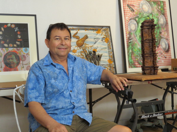 Roland Briseño in his studio. Photo: David S. Rubin