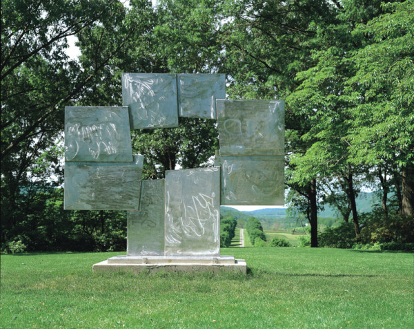 David Smith, Untitled (Candida), 1965. Stainless steel 103 × 120 × 31 in. Estate of David Smith
