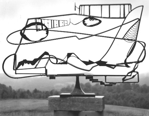 (Note: Ray used a work in the Menil Collection during his talk. This one is similar.) David Smith, Hudson River Landscape. 1951. Welded painted steel and stainless steel. 48 3/4 × 72 1/8 × 17 5/16 in.Whitney Museum of American Art