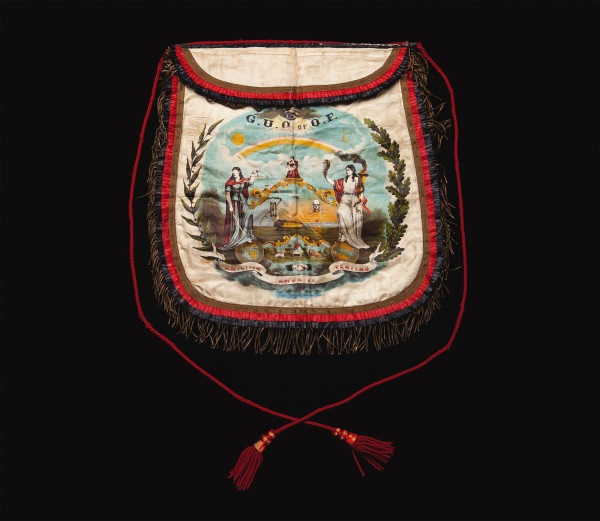 Grand United Order of Odd Fellows apron, ca. 1880