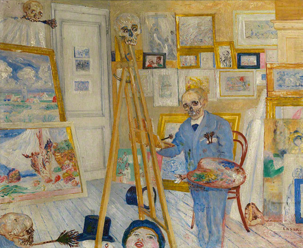 James Ensor, The Skeleton Painter, 1896
