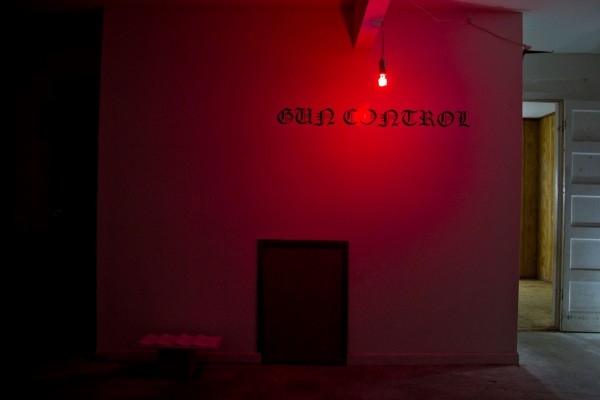 An installation at Pierre Krause's recent show at the Gimp Room, Houston
