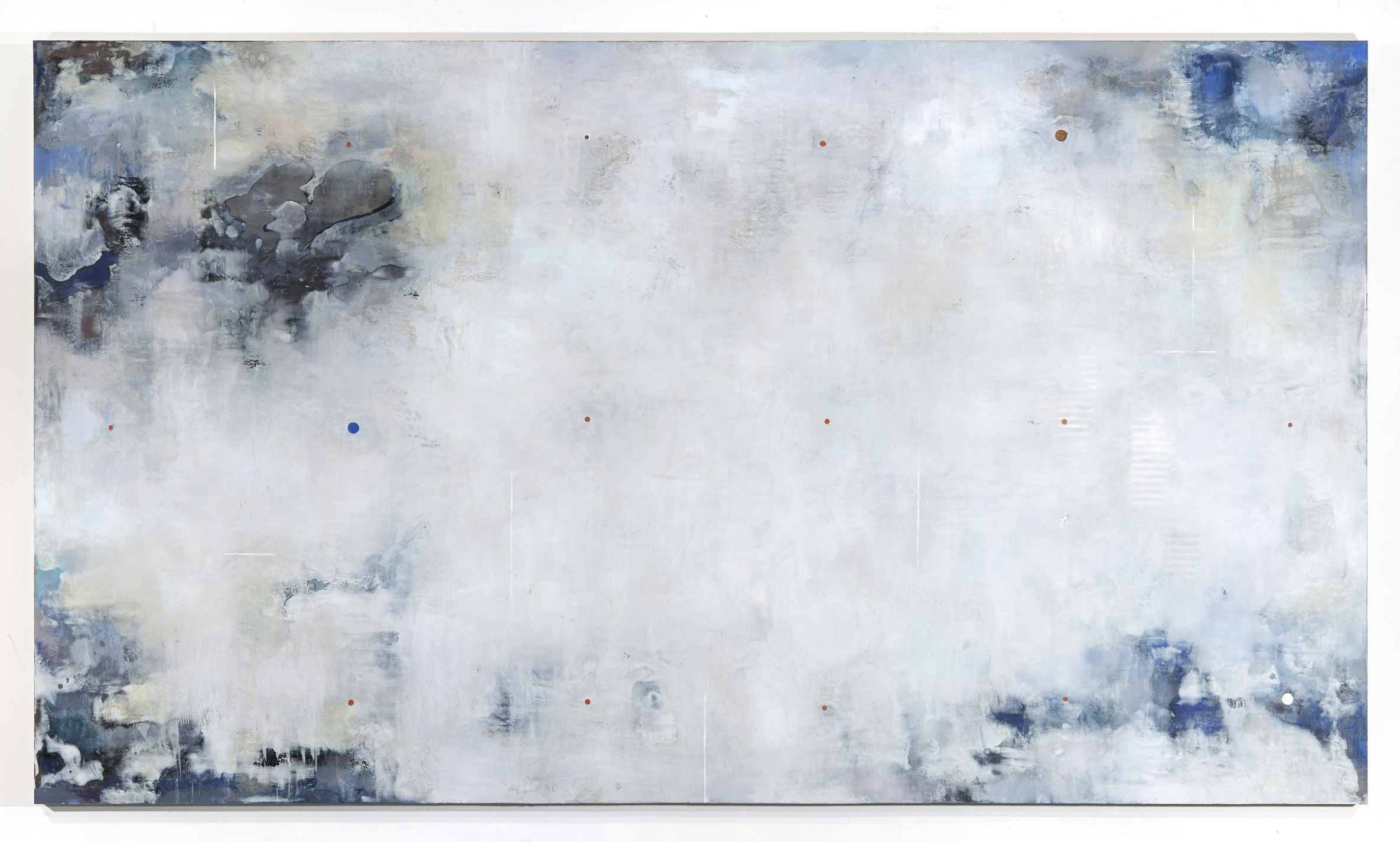 Dust Stories (Echoes), 2015. Wax, resin and pigments on birch panel, 48 x 84 in. 