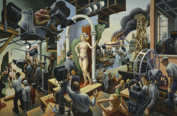 Thomas Hart Benton Hollywood, 1937–38 Oil on canvas 56 × 84 in. (142.2 × 213.4 cm) The Nelson-Atkins Museum of Art, Kansas City, Missouri, Bequest of the artist, F75-21/12 Photo by Jamison Miller. Art © T.H. Benton and R.P. Benton Testamentary Trusts/UMB Bank Trustee/Licensed by VAGA, New York, N