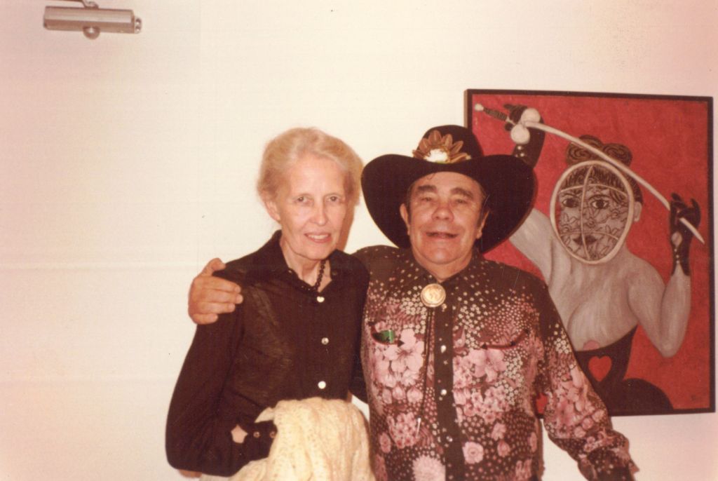 Dominique de Menil with William Copley, Institute of the Arts at Rice University, 1979