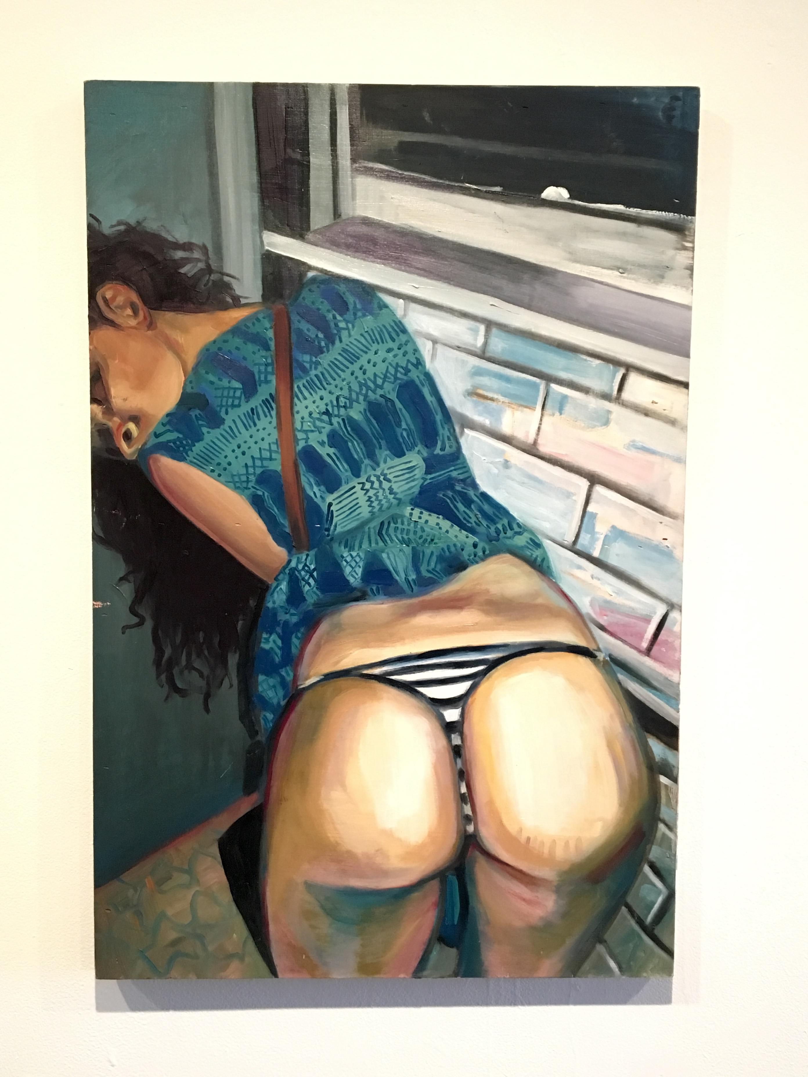 Emily Whittemore, Classic, 2014. Oil on panel, 36 x2 4 in.