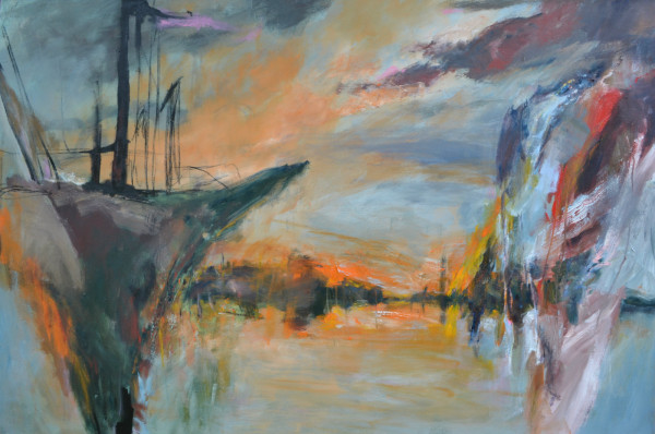 Winter Rusiloski, Fractured Vessel, oil on canvas, 48x72”