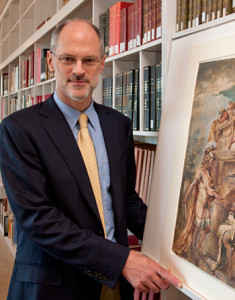 Jonathan Bober in the prints and drawings study room at the National Gallery of Art, Washington. Photo by Division of Imaging and Visual Services.