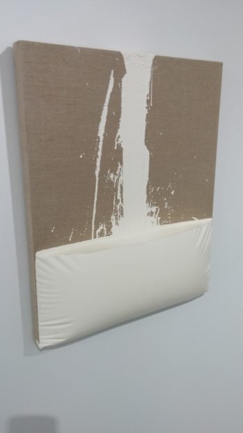 Decant (White), encaustic paint on canvas, 2011