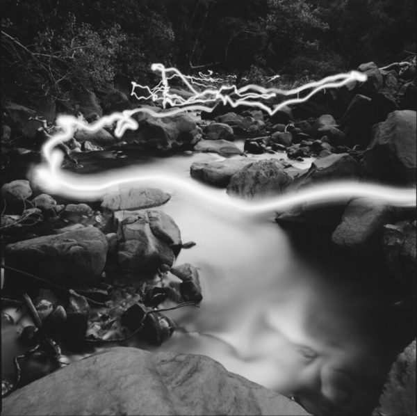 Rock Hopping Lines, 1998, silver gelatin print, 14 x 14 in. 