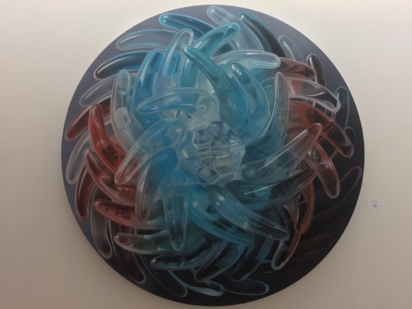 Ann Ekstrom, Nest, Oil on canvas, 60" (tondo)