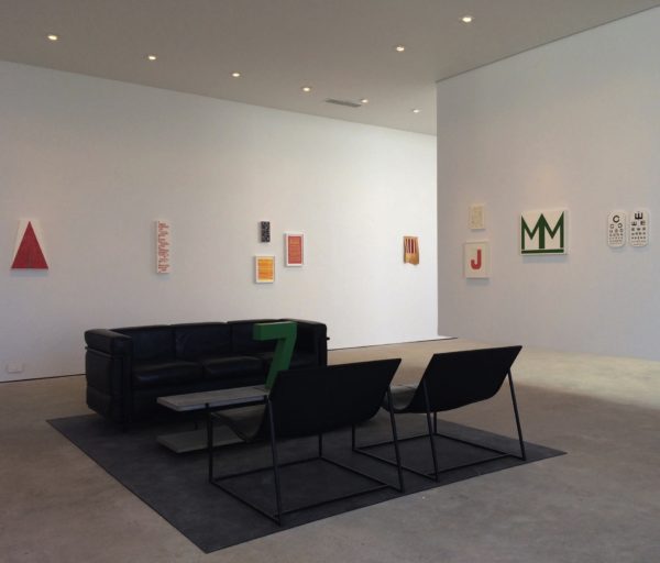 Installation view of "Glen Hanson and Matt Magee" at inde/jacobs, Marfa