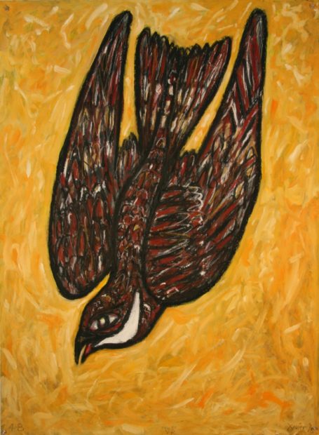 Frank X. Tolbert, Chicken Hawk, 2015, Oilstick and graphite on paper