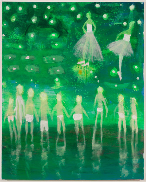 Katherine Bradford Prom Swim, Green, 2016 Acrylic on canvas 60 x 48 inches (152.40 x 121.92 cm) Courtesy the artist and CANADA