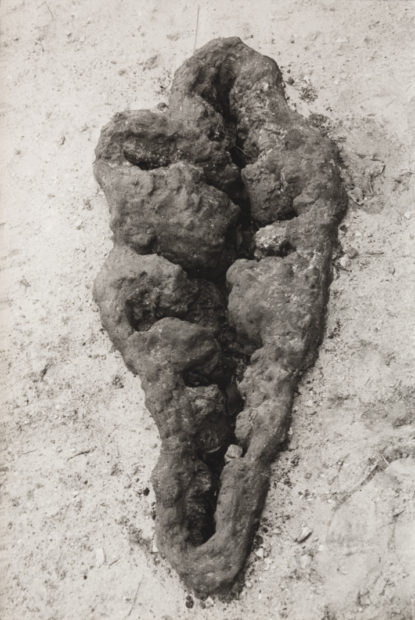 Ana Mendieta, American, 1948-1985, Untitled (Maroya), 1982, lifetime black and white photograph, 10 x 8 in. (25.4 x 20.3 cm). Nasher Sculpture Center, Acquired through the Kaleta A. Doolin Acquisitions Fund for Women Artists. Image courtesy of Galerie Lelong, New York