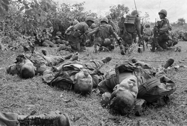 Henri Huet, bodies of US paratroopers during the battle of An Ninh, Sept. 1965