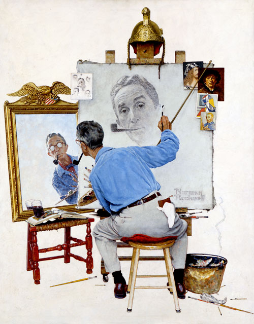 Norman Rockwell’s Study for Triple Self Portrait, 1960