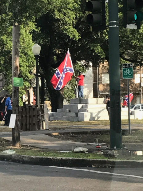 After the removal of the Jefferson Davis statue, New Orleans.