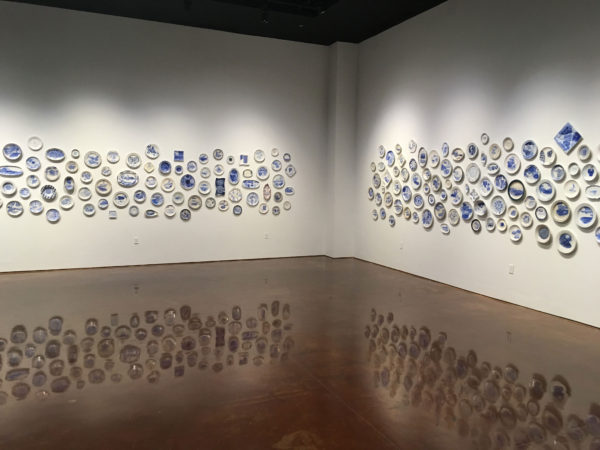 The Last Supper: 700 Plates Illustrating Final Meals of U.S. Death Row Inmates installation view at Texas State Galleries