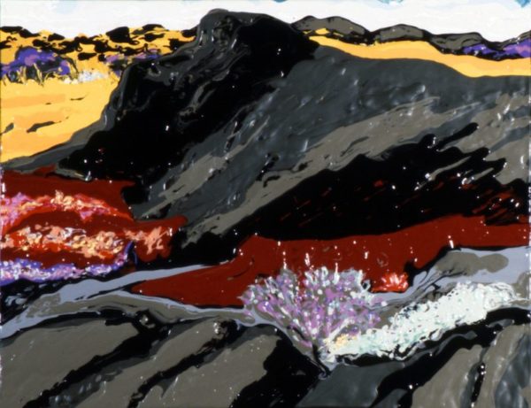 Mel Casas, "A Mountain of Paint" acrylic on canvas, 1997, 11 x 14"