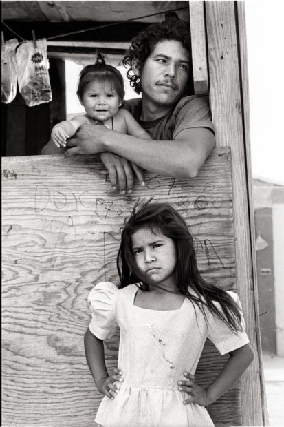 Child with Father and Sister, Colonia, Nuevo Laredo, Mexico, April 19, 1993 Gelatin silver print