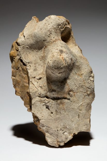 Neanderthal figure stone, Fontmaure, France ca. 150,000- 50,000 Flint 12 1/2 x 7 1/2 x 4 1/2 in. (31.7 x 19 x 11.4 cm) Tony Berlant Collection