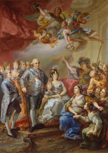 Vicente Lopez y Portaña, Charles IV and his Family Honored by the University of Valencia, 1802. Oil on canvas, 350.5 x 250.5 cm.