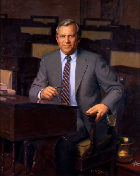 Herbert Elmer Abrams' painting of Senator (and lifelong photographer) Howard Baker Jr.