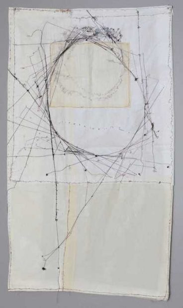 Amber Scoon; Title: Philosophy, Medium: Fabric and Thread, Size: 3’x5’, Year: 2017 
