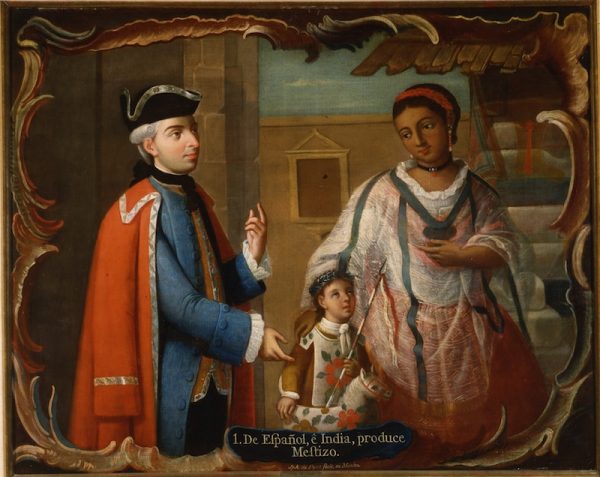 Jose de Páez (New Spain, 1720-1790) De Español e India produce Mestizo, from series of Mexican Castes, ca. 1780