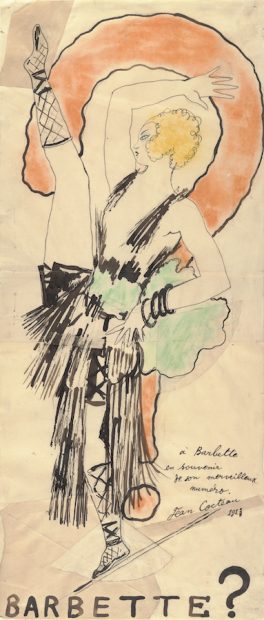 Jean Cocteau (French, 1889-1963). Barbette, 1923. Carlton Lake Art Collection. © 1923 ADAGP, Paris / Avec l'aimable autorisation de M. Pierre Bergé, président du Comité Jean Cocteau. Courtesy Harry Ransom Center.