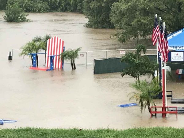 Independence Day Flood in Houston's Eleanor Tinsley Park