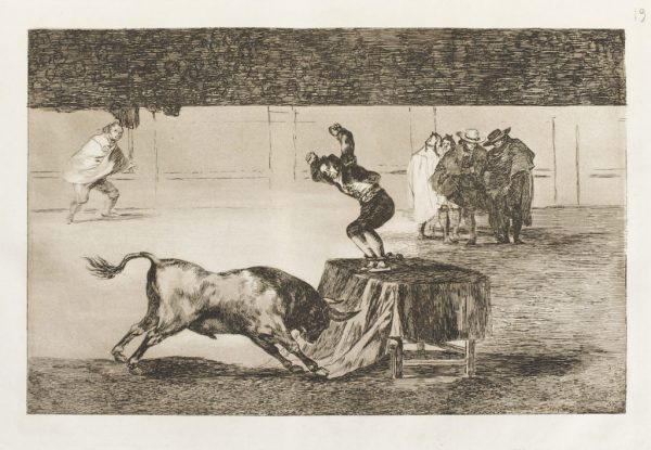 etching by Spanish printmaker Francisco Goya from his bullfighting series