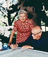 Ruth Carter Stevenson with Philip Johnson