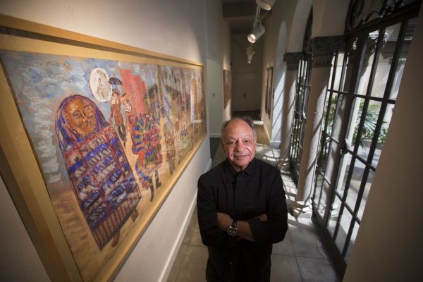 Cheech Marin with his art collection