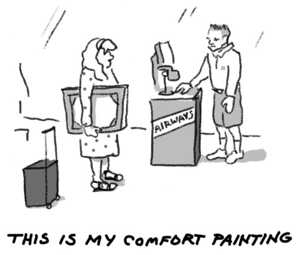 Comfort Painting comic by artist John Forse