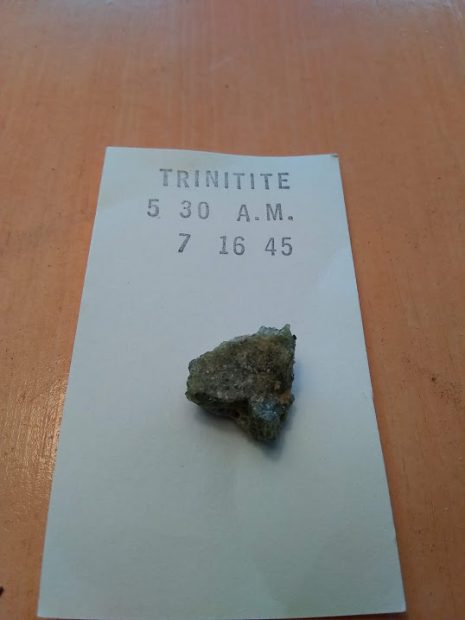 Trinitite mineral sample