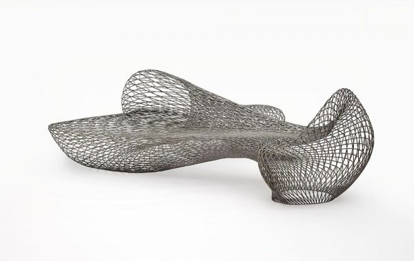 Joris Laarman, produced by Joris Laarman Lab, Dragon Bench, designed 2014, made 2015, stainless steel, the Museum of Fine Arts, Houston