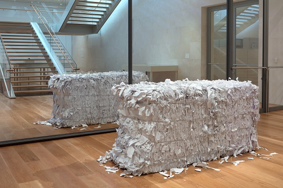 Joshua Neustein Paper Bales Nasher Sculpture Center