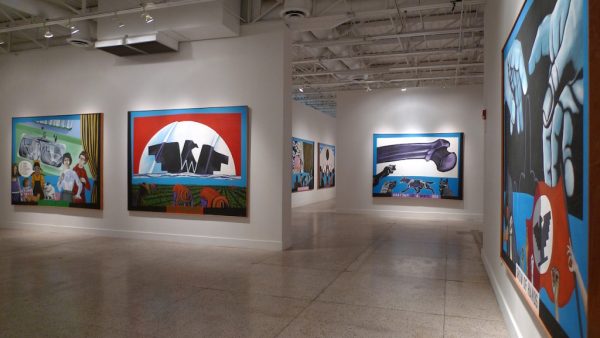 Paintings Humanscapes by Texas artist Mel Casas at Guadalupe Cultural Arts Center in San Antonio