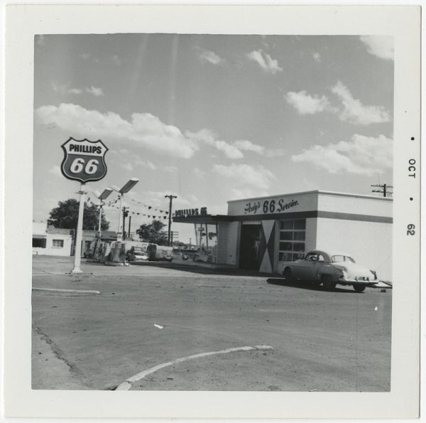 Ed Ruscha, Phillips 66, Grants, New Mexico, unpublished outtake from Twentysix Gasoline Stations, 1962. 