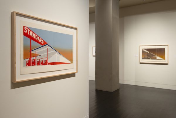 The exhibition "Ed Ruscha: Archaeology and Romance" at the Harry Ransom Center. 