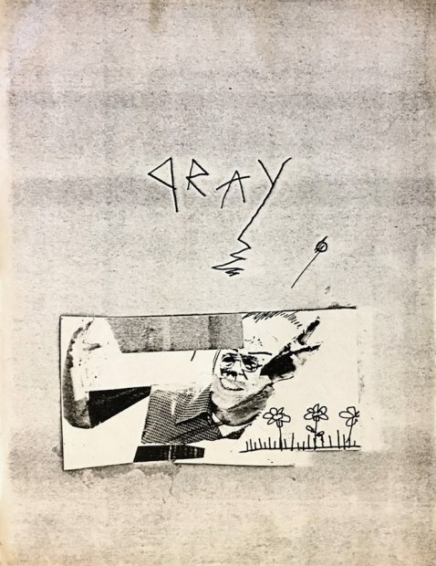 Gray flyer ca. 1980 by Jean-Michel Basquiat