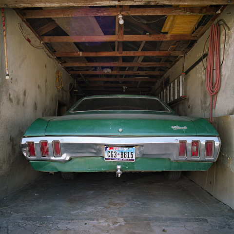 Green Chevy in Garage