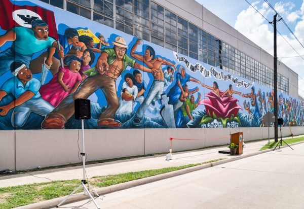 Rebirth of Our Nationality Mural Leo Tanguma Houston