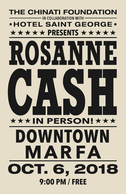 Rosanne Cash Chinati Foundation Marfa Texas