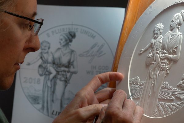 US Mint Sculpting a coin