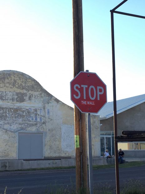 artsy Stop Sign in Marfa Texas