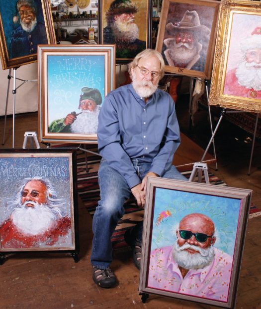Billy Keen Santa Paintings in San Antonio Texas