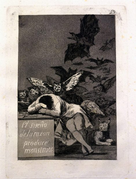 Francisco de Goya, Los Caprichos dreams Etching print
